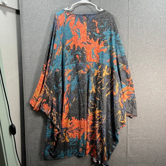 Attitudes by Renee Global Illusions Casknit Cocoon Cardigan Jungle Orchid Size1X - Picture 2 of 14